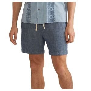 Marine Layer Saturday Beach Short in Navy textured fabric   Size: L